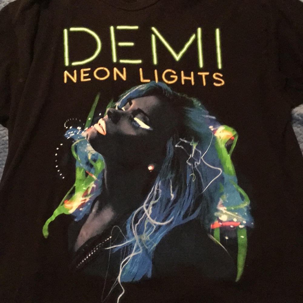 Demi lovato neon lights your shirt
